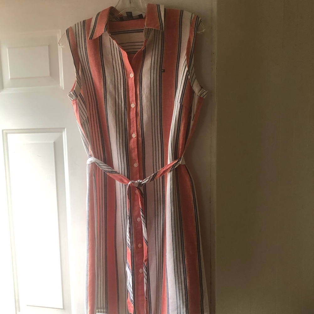 Tommy Hilfiger Striped Pink and White Dress